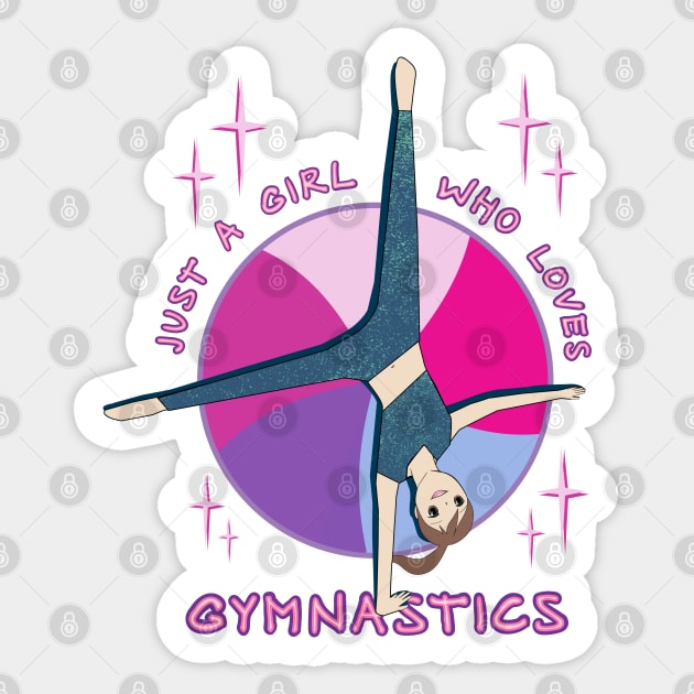 Funny Gymnast Anime Girl Cartwheel Gymnastics Stars Sticker by French Salsa